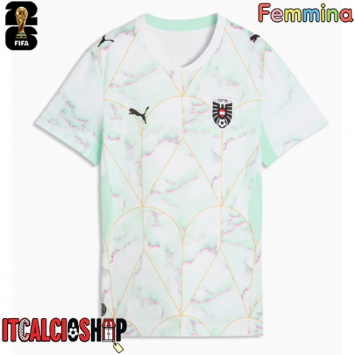 Austria Seconda Maglia Femmina Mondiali 2026 Manica Corta